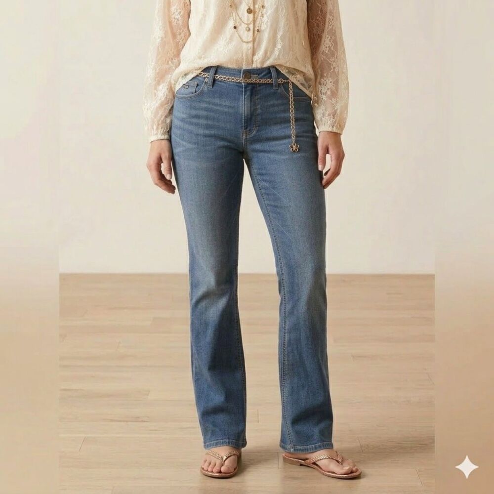 Z. Cavaricci Women's Blue Boot Cut Jeans Size 12 Y2K